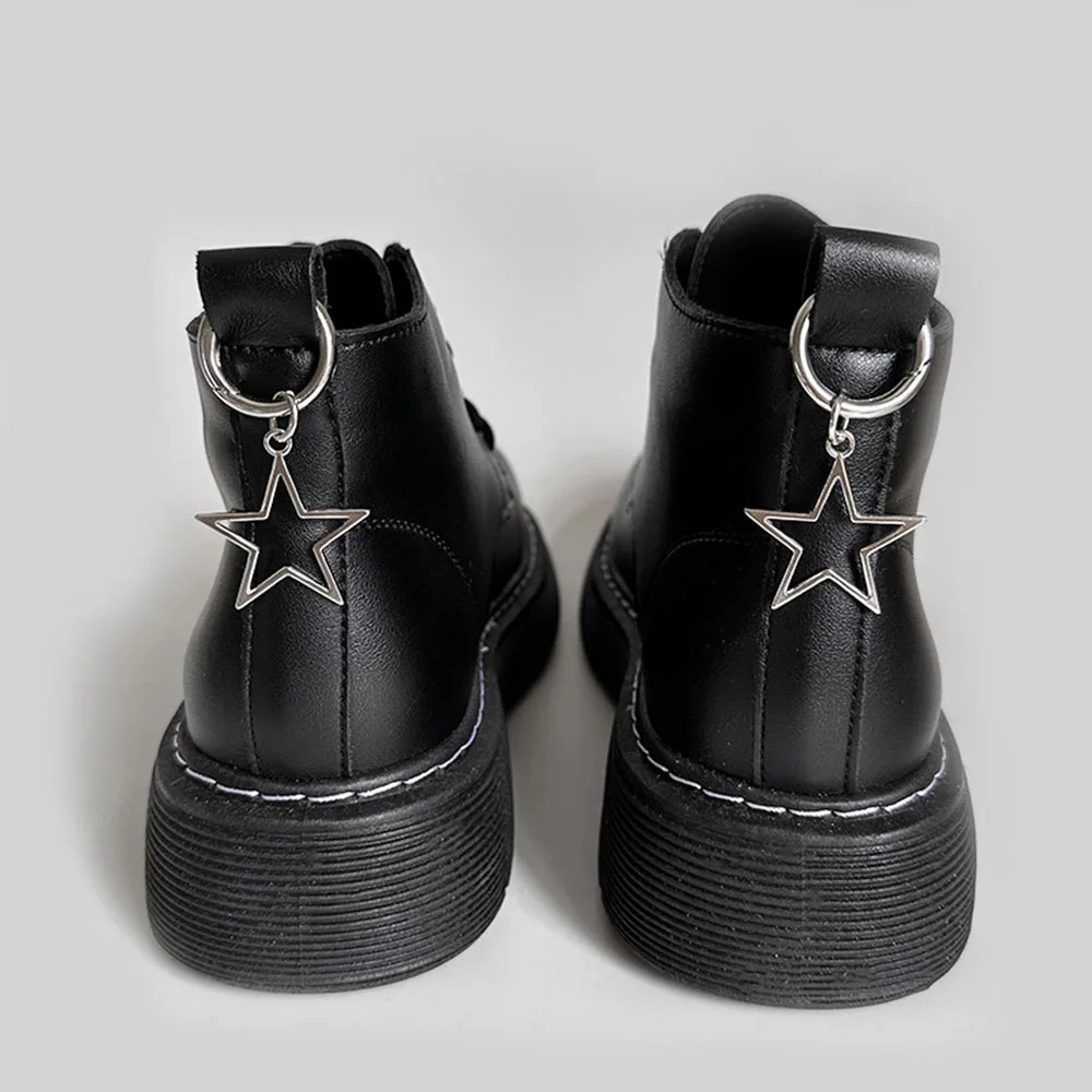 2PCS Metal Shoes Buckles Martin Boots Shoes Boots Chains Shoe Accessories Hollow Out Shoes Decoration Snap Hook DIY