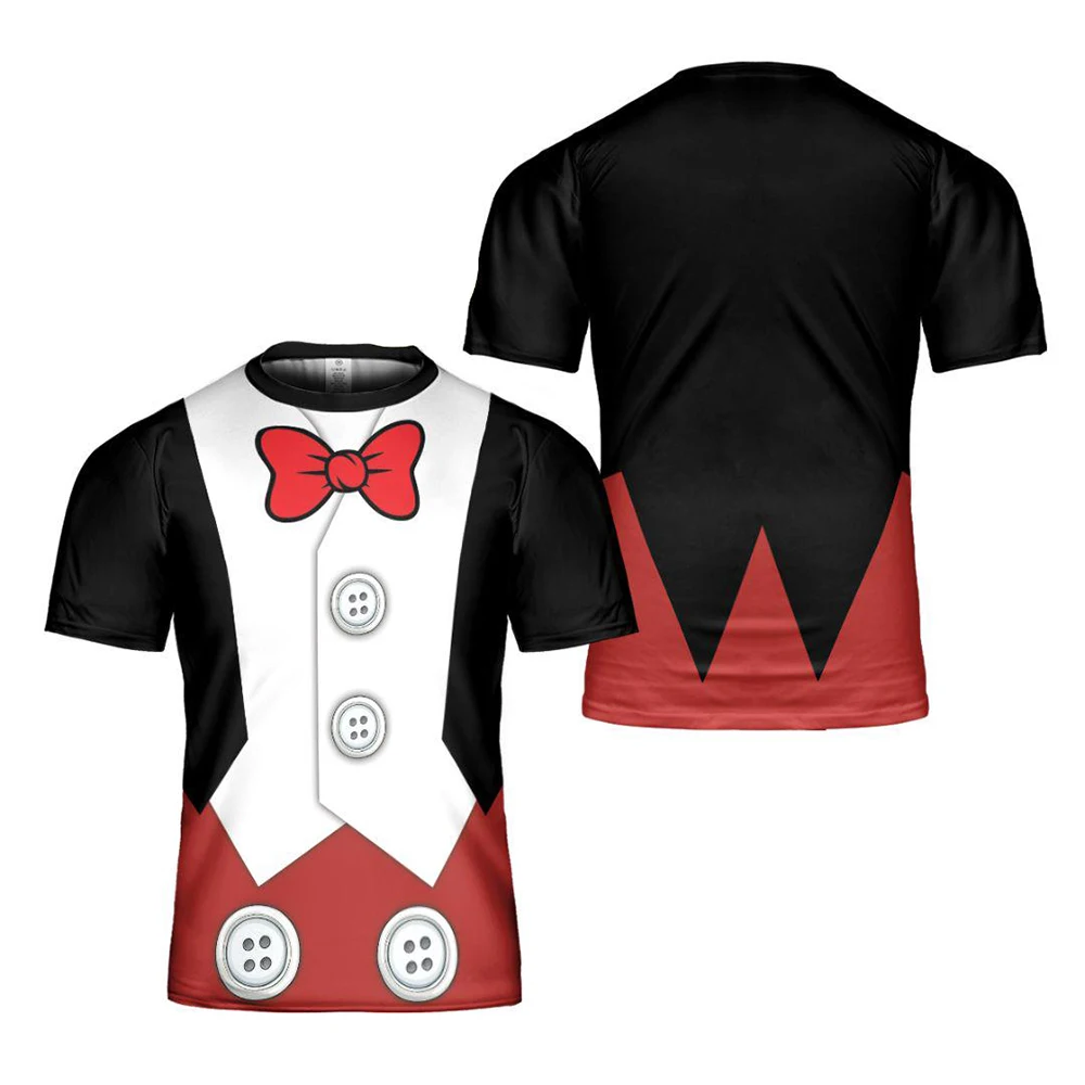 ميكي والأصدقاء زي تي شيرت ميكي ميني جوفي دونالد ديزي بلوتو تأثيري حلي قميص ديزني هالوين ثلاثية الأبعاد طباعة المحملة