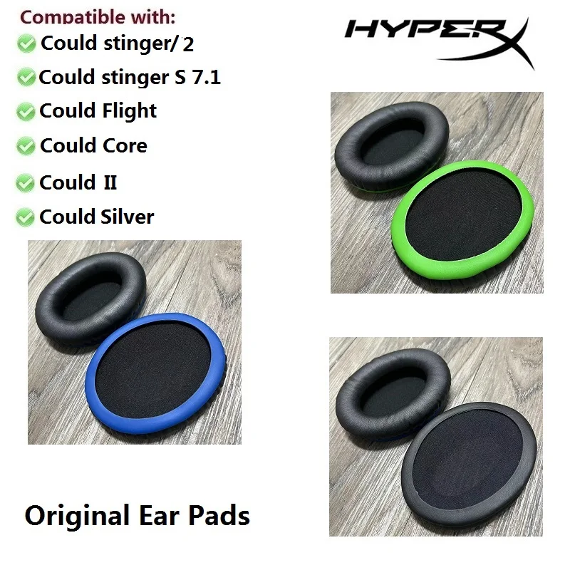 Original Ear Pads for HyperX Cloud 2/Stinger/Could stinger S 7.1/Could Flight/Could Core Headset Replacement Earmuff Ear pillow