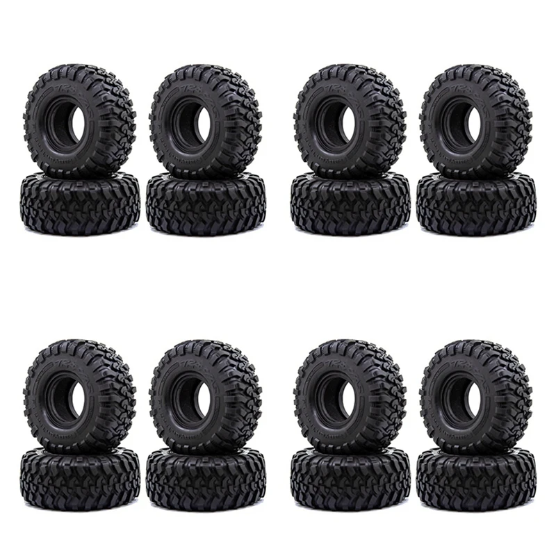 

16PCS 118MM 1.9 Rubber Tires Tyres Wheel For 1/10 RC Crawler Car Axial SCX10 90046 AXI03007 Traxxas TRX4 D90 Tamiya CC01