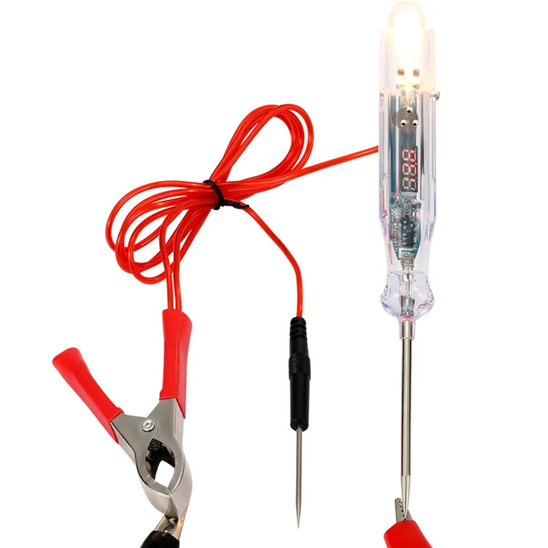 【A87T】testador de circuito automático automotivo para carro com voltímetro polaridade de cor dupla indica luz de teste de display de tensão digital LED