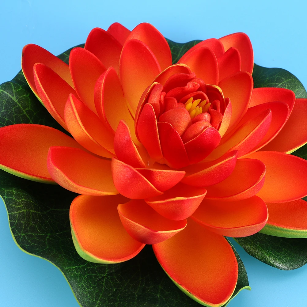 

4Pcs Artificial Lotus Floating Water Lilies Simulation Flowers Pond Aquarium Decor