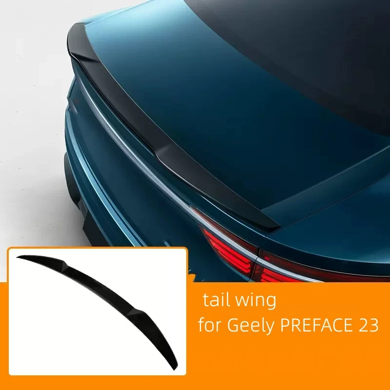 Body Kit front shovel rear lip side skirt for Geely PREFACE 2020-23 sport style tail wing fog lamp frame Car Accessories