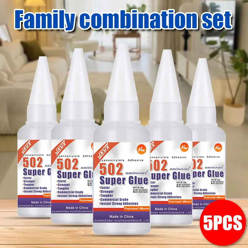 1-5 sztuk Płynny klej 502 Super Glue do drewna, gumy, metalu i szkła Klej cyjanoakrylowy Artykuły papiernicze Sklep z klejami Żel do paznokci Szybkoschnący Klej o silnym działaniu do napraw w domu i biurze z precyzyjny