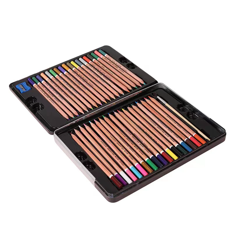 Professional Water Colored Pencils Set Fine Art Drawing Non-toxic Oil Base Pencils Set for Artist Sketch 36 Colours