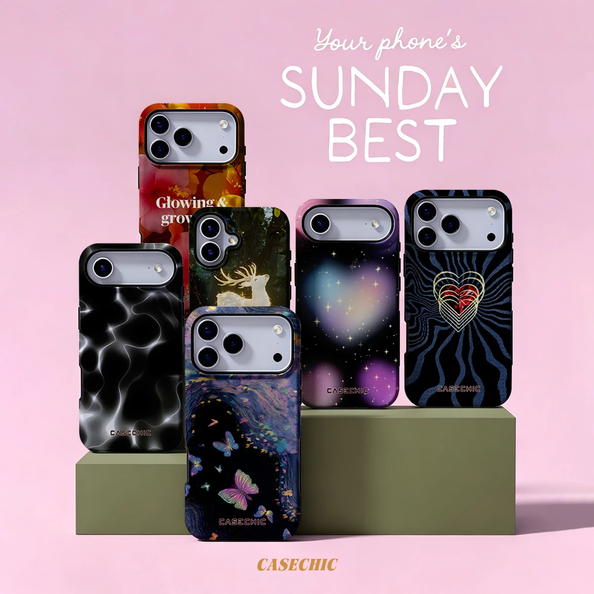 Glowing Butterfly Cave Case for Samsung Galaxy S26 S25 S24 S23 Ultra Drop Resistant Glossy Dual-Layer Cover CaseChic