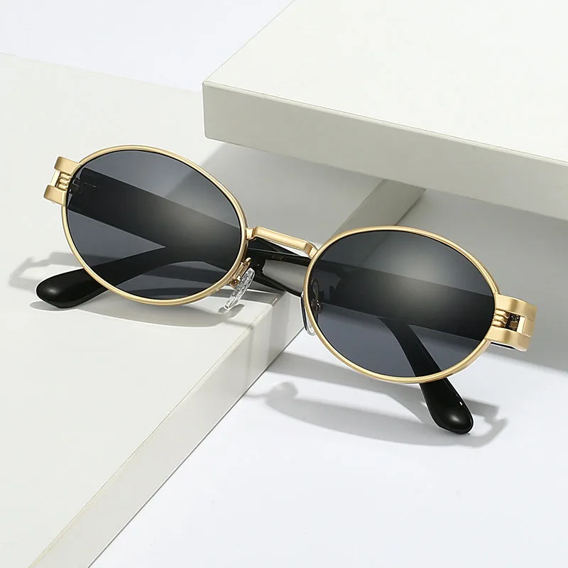 

European American Stylish Sunglass Women Oval Shape Anti-glare Sun Glasses for Women Driving Fishing Men Sunglass