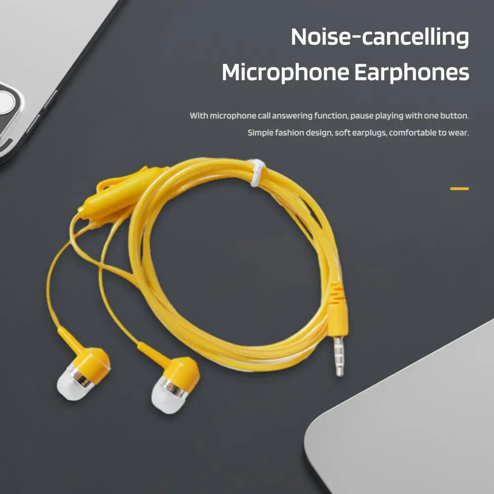 Built-in Microphone Earphones High-quality Wired Earphones with Microphone for Calls Surround Sound Music Comfortable In-ear