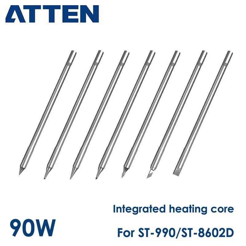 

ATTEN Original ST-990 ST-8602D Lead Free Solder Station Integrated Heating Core Electric Welding Head Solder Iron Tips B/C/D/I/K