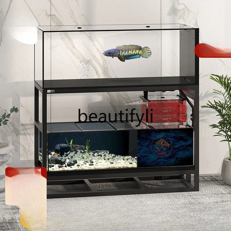 

Home Ultra-clear Bottom Filter Double-layer Combination Ecological Arowana Fish Tank Landscape Stream Aquarium