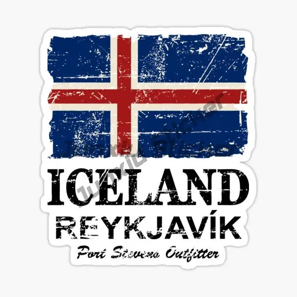 

Iceland Flag Emblem Stickers Iceland Round Flag Seal Gay Rainbow Westfjords Region Map Sticker Funny Decoration for Bumper Suv