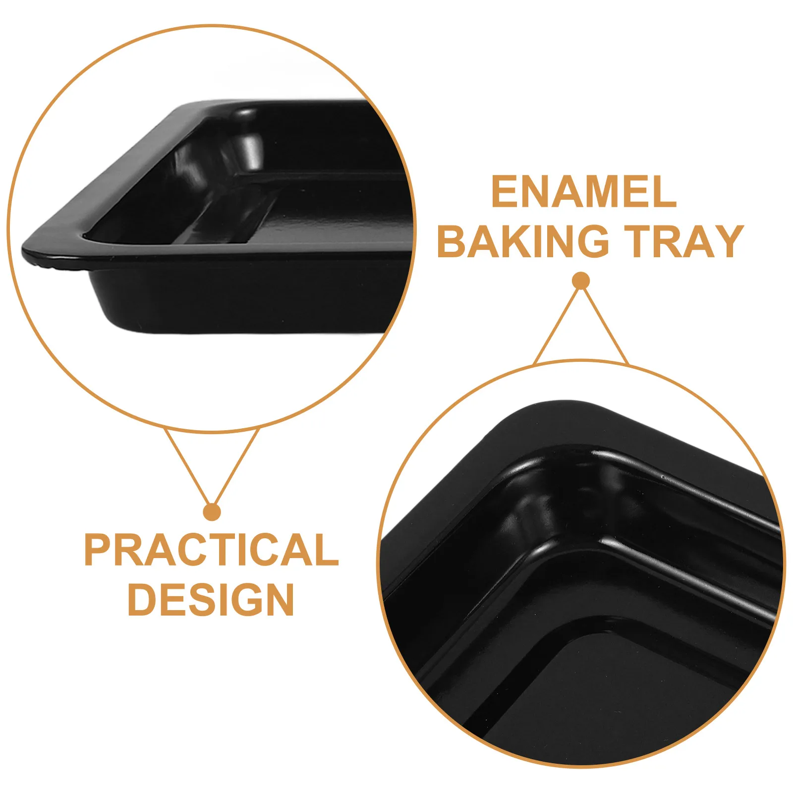 

Enamel Baking Pan Enameled Roaster Dish Deep Roasting Trays for Oven Bakery Bread Induction