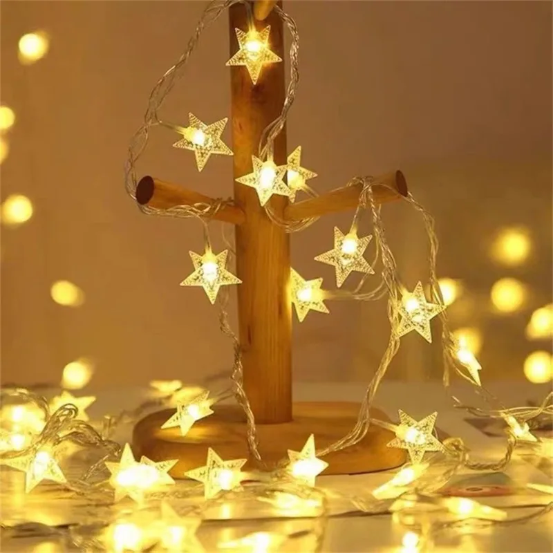 Imagem -04 - Estrela Luzes da Corda Usb Bateria Led Luzes de Fadas Luz de Natal para Festa de Casamento Guirlanda ao ar Livre Decoração da Árvore de Natal