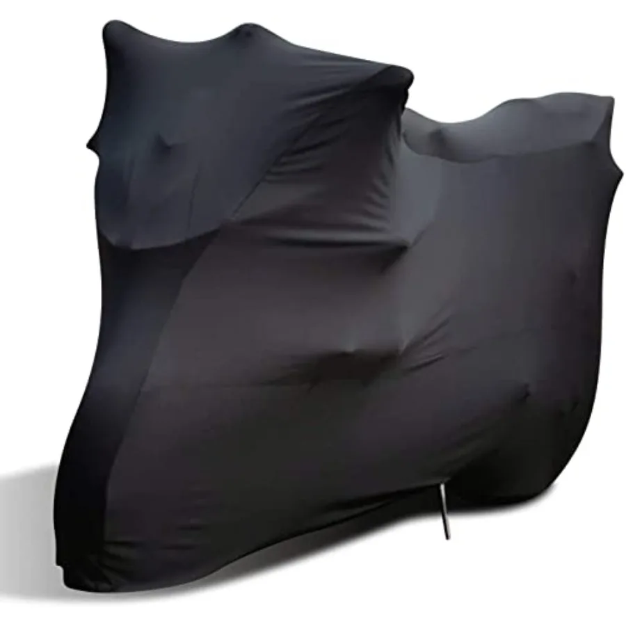 

Indoor Motorcycle Cover Stretch Elastic Dustproof Covers for Motorbikes 104 x 41 x 49 inches Black Lightweight Durable Fabric w