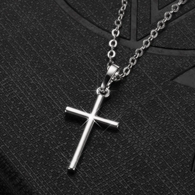 

Exquisite and Fashionable Cross Necklace for Women Stainless Steel Cross Chain for Men Christian Prayer Jewelry Gift for Men