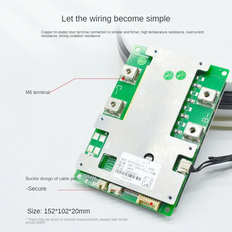 BMS 16S 48V Lifepo4 8S 24V 60A 100A Battery Management System BT UART RS485 Communication Function Balancer For Power Bank