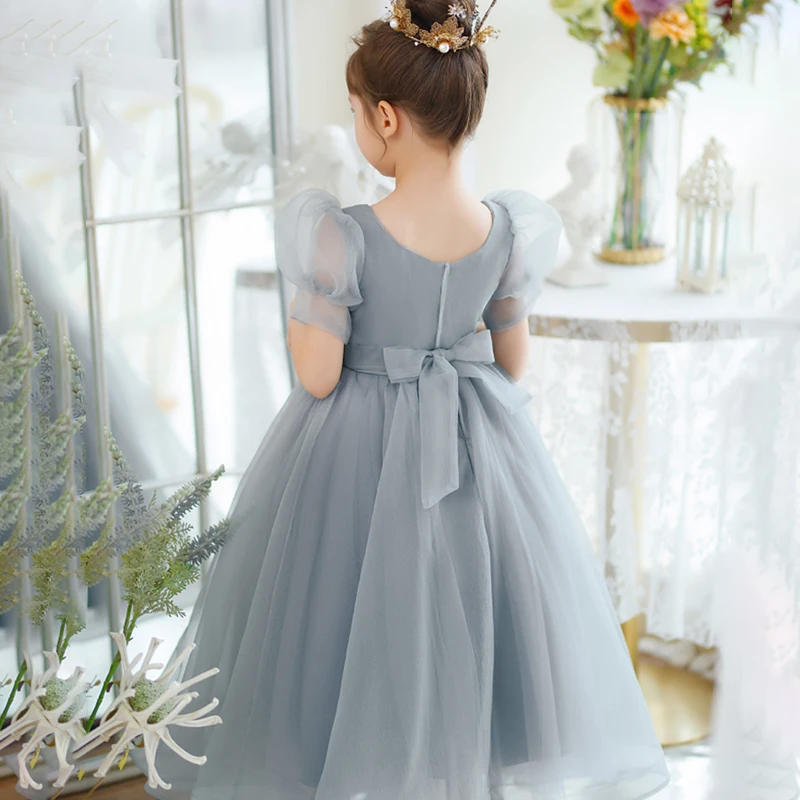 Robe de princesse de luxe pour filles, robes longues de spectacle de piano, vêtements de demoiselle d'honneur de mariage, anniversaire, soirée, tout ce qui est, baptême, 2023