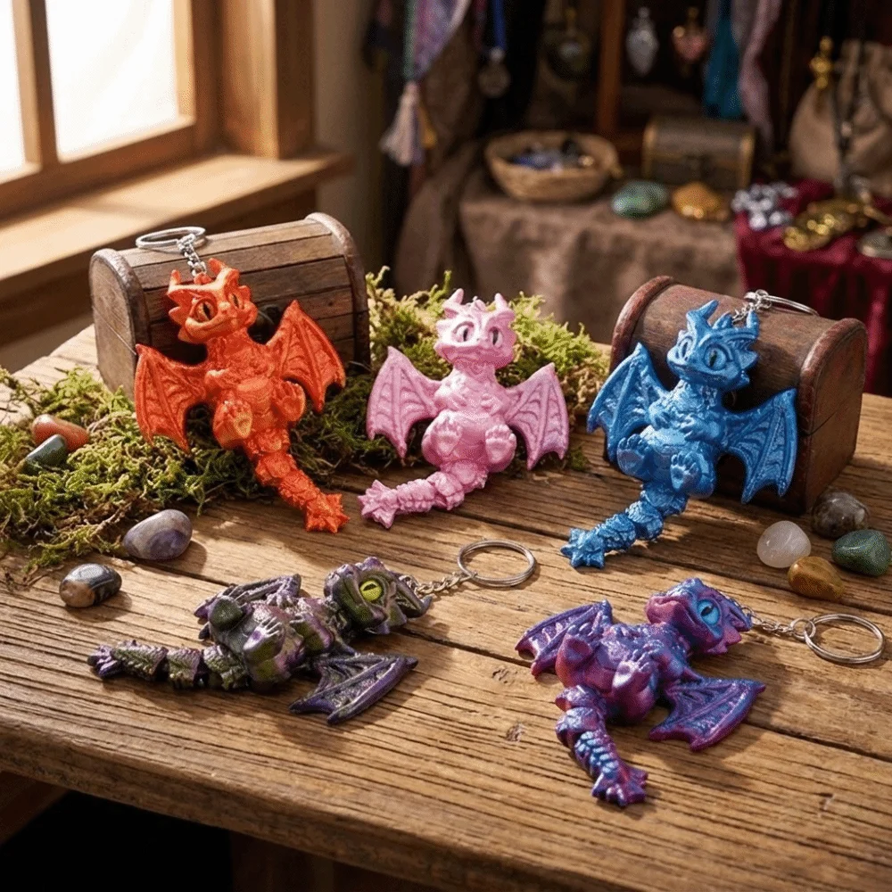 Funny 3D Printed Dragon Keycha - 3D Printing Joint 评论和价格