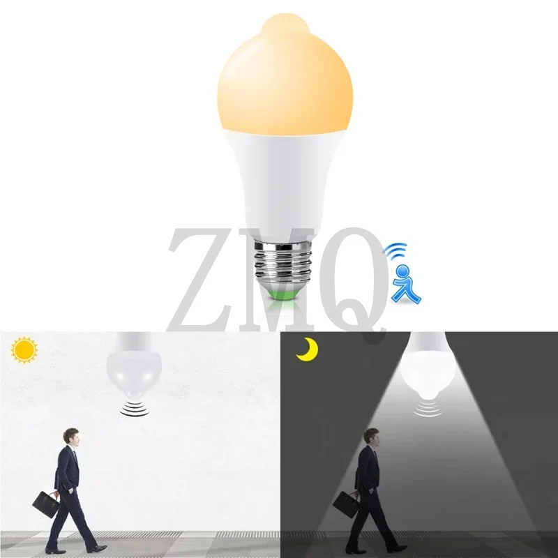 E27 LED Motion Sensor Light Bulb 12W 15W 18W Outdoor Lighting Human Induction Bulb Lamp For Living Room Bedroom Corridor Garage