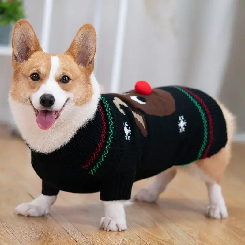 Dog Clothes Autumn and Winter Corgi Clothing Small and Medium Dogs Winter Warm Christmas Cotton Clothes Pet Thickened Winter