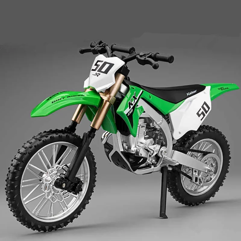 1:12 Kawasaki KX450 Alloy Road Sports Motorcycle Model Diecast Metal Mountain off-road Motorcycle Model Simulation Kids Toy Gift