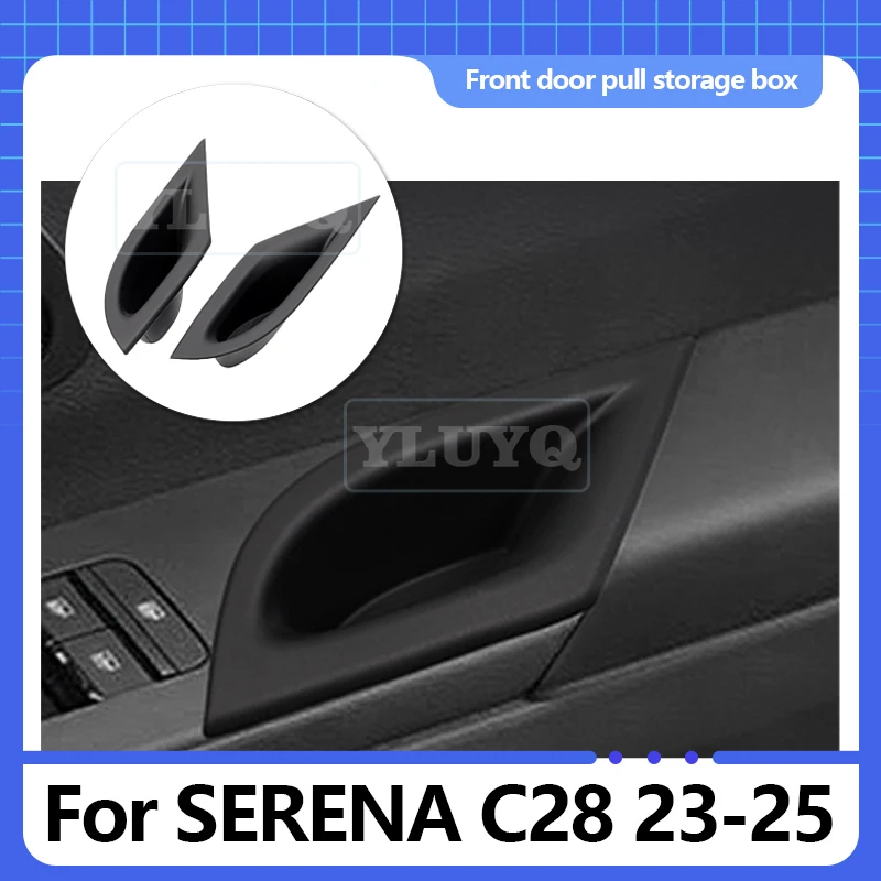 

For Nissan SERENA C28 Silicone Car Door Handle Storage Pocket Organizer Non-Slip Cover Interior Accessories