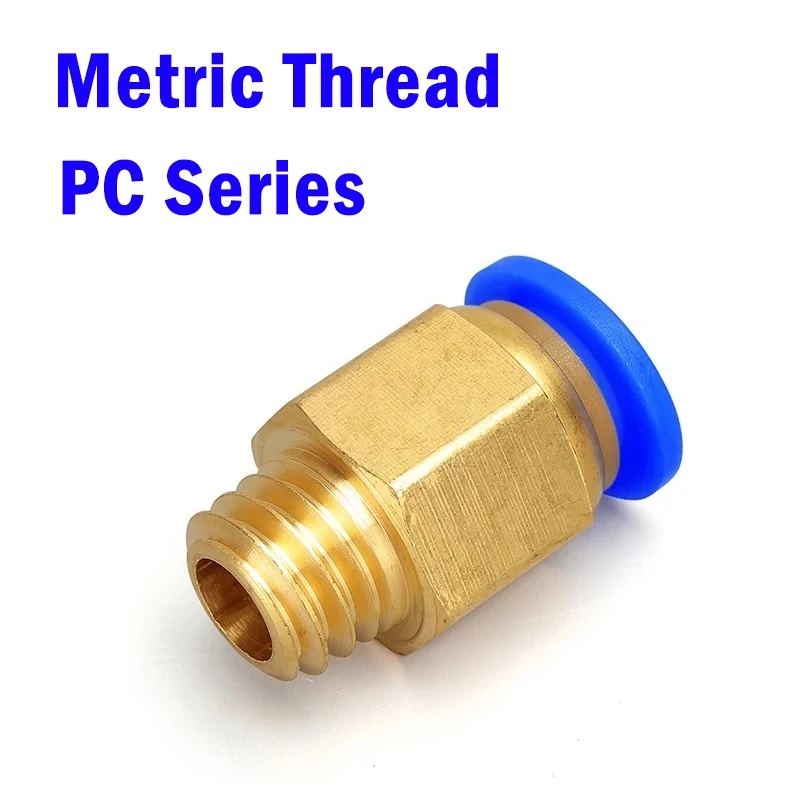 M6/M8/M10/M12 Metric Thread Straight Pneumatic Air Hose Quick Fitting Water Nozzle Mold Copper Quick Connector