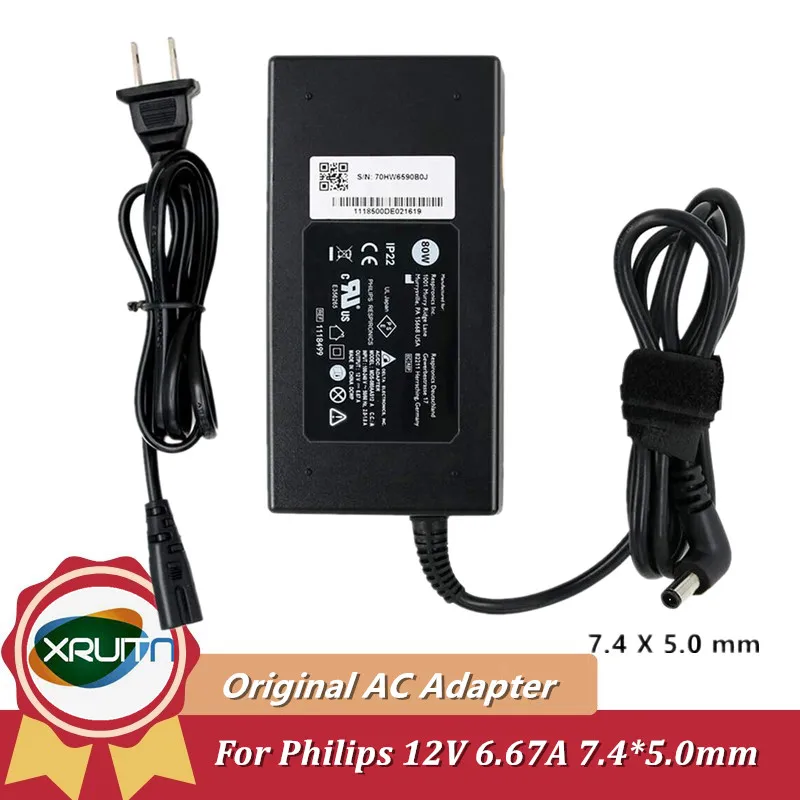 

MDS-080AAS12 A 12V 6.67A 80W ADE022 AC Adapter For PHILIPS DORMA 200 500 CAX500T12 DreamStation 700 567P 767P DS500T T2 Charger