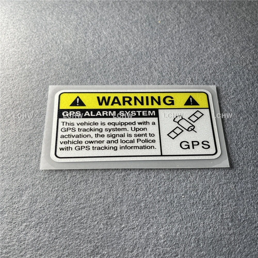 2x Car Stickers Warning GPS Tracking Decal Auto Anti-theft Alarm System Graphic Waterproof
