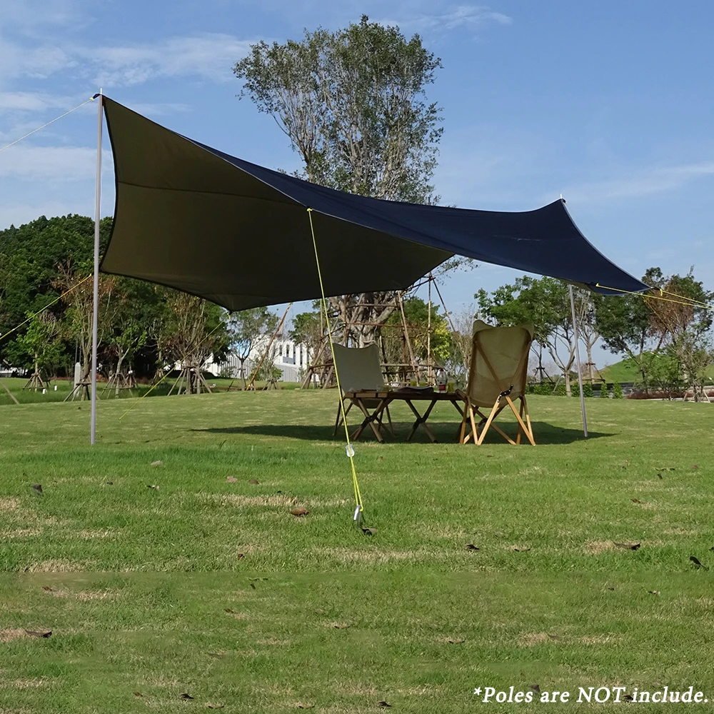 5.1X5.1M Groot Zeil Tent Achthoek Zonnescherm Luifel 5X5 Buiten Camping Luifel Extra Groot Voor 12 Personen Monster Tent Shelter