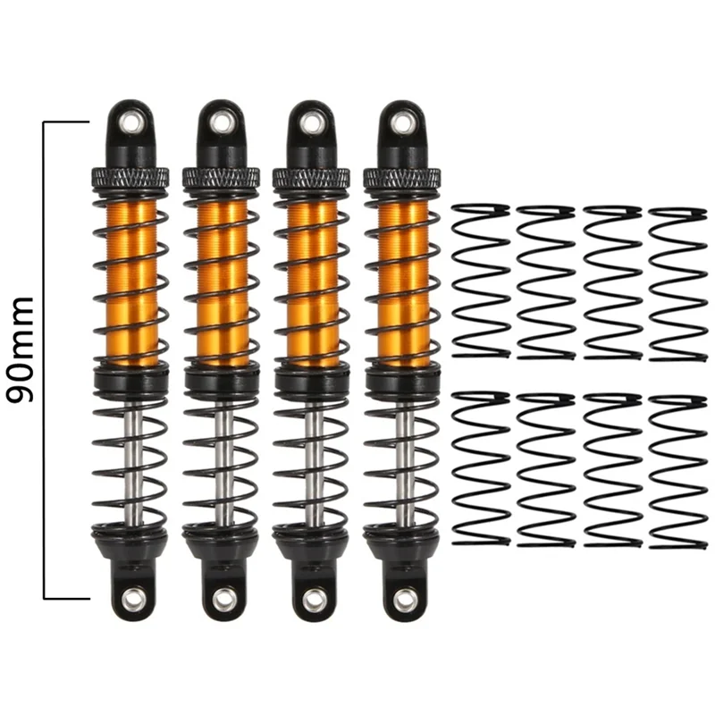 Amortiguador de aceite de Metal A63T para coche trepador de control remoto Axial SCX10 1/10 90046 RBX10 Traxxas TRX4