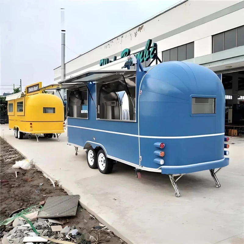 Customized High Grade Food Trailer Luxury Food Truck Exquisite Catering Cart Attractive Street Vending Fast Food Business Cart