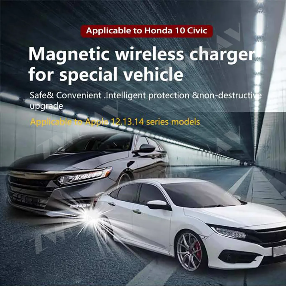 

For Honda 10 Civic Models Center Console Charging Pad Car Smart Accessory Moudle Intelligent wireless charger