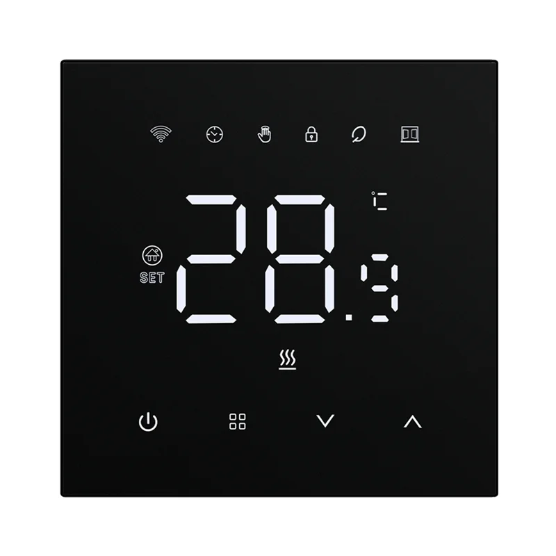 Tuya Wifi Temperature Controller 100-240V 3A Water Heating Compatible With Alexa And Google Home Black-Y47A