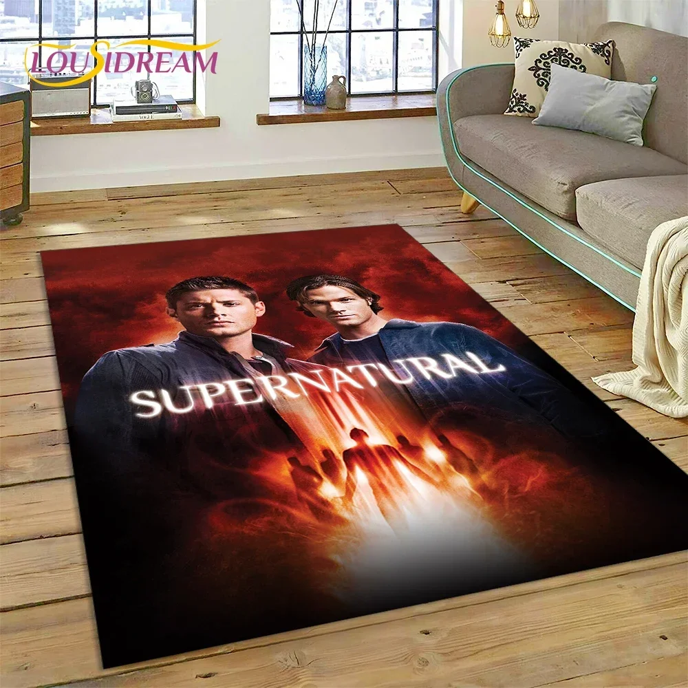 SPN أحدث خارق دين سام ثلاثية الأبعاد السجاد البساط لغرفة النوم غرفة المعيشة ديكور أريكة المنزل ، لعبة أطفال ديكور كبير الكلمة حصيرة