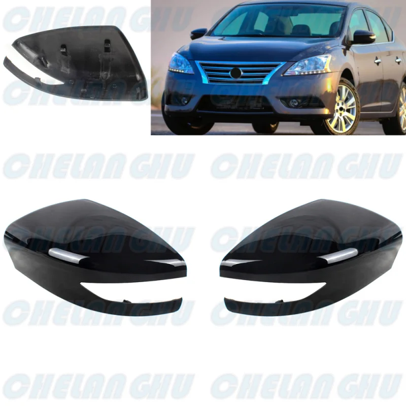 

1 Pair black painted Rear Mirror Housing Cover Cap for Nissan Altima L33 2007 2008 2009 2010 2011 2012 car accessories