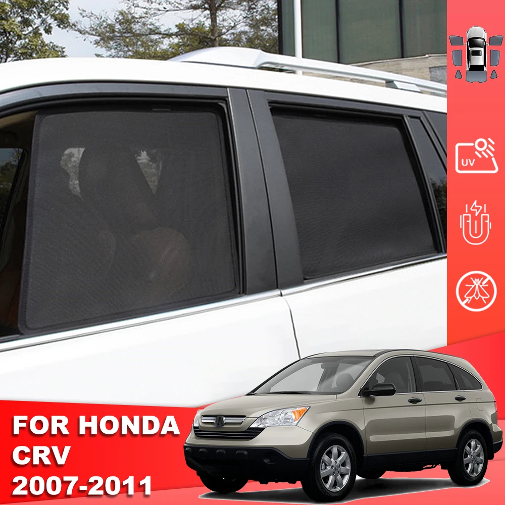 

For Honda CR-V CRV RE 2007-2011 Magnetic Car Sunshade Shield Front Windshield Curtain Rear Side Baby Window Sun Shade Visor