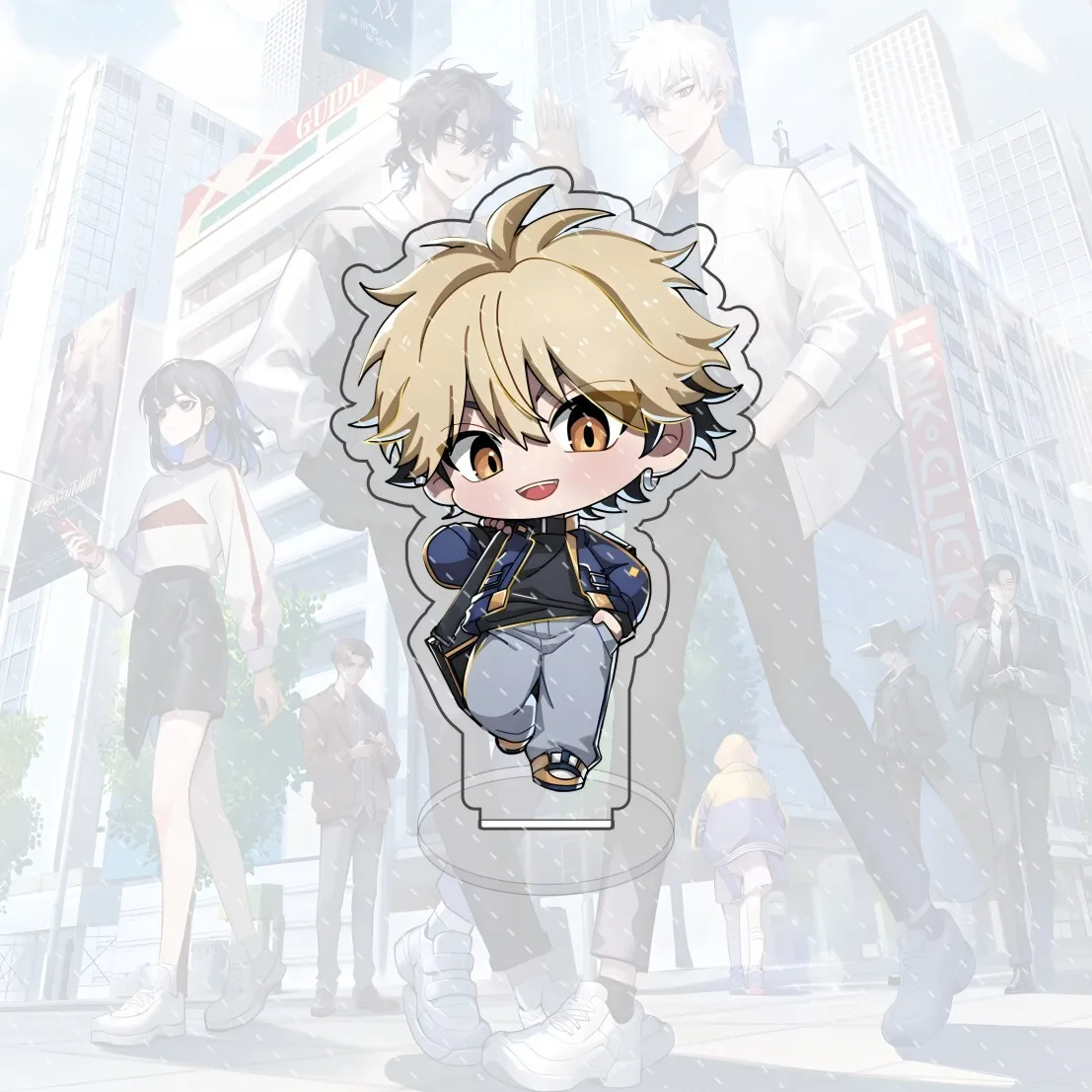 أنيمي لينك انقر 10 سنتيمتر الاكريليك Q نسخة شخصية تشارلز لوكاس جو الدائمة نموذج لطيف سطح المكتب الديكور جمع هدية #4