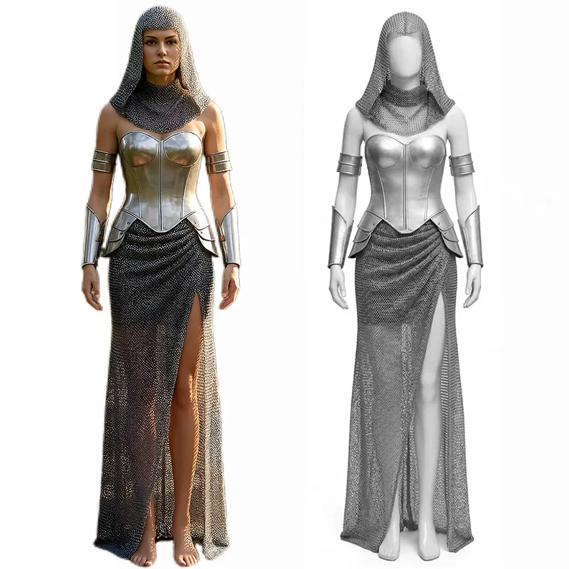 Fancy Dress Medieval Female Knight Cosplay For Women Fake Armor Clothing Woman Costume Halloween Renaissance Party Outfits