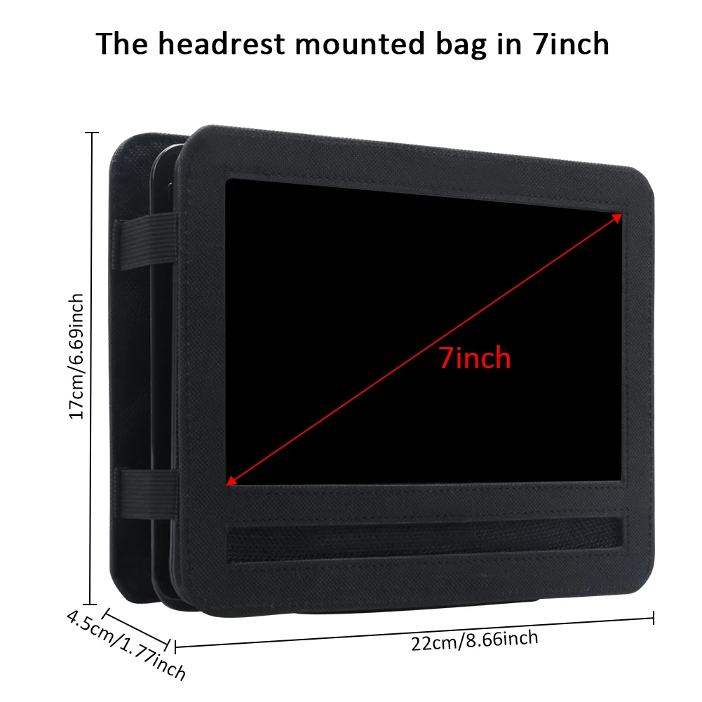 Car Headrest Mount Holder Strap Case For Portable DVD Players Tablets Auto Interior Accessories