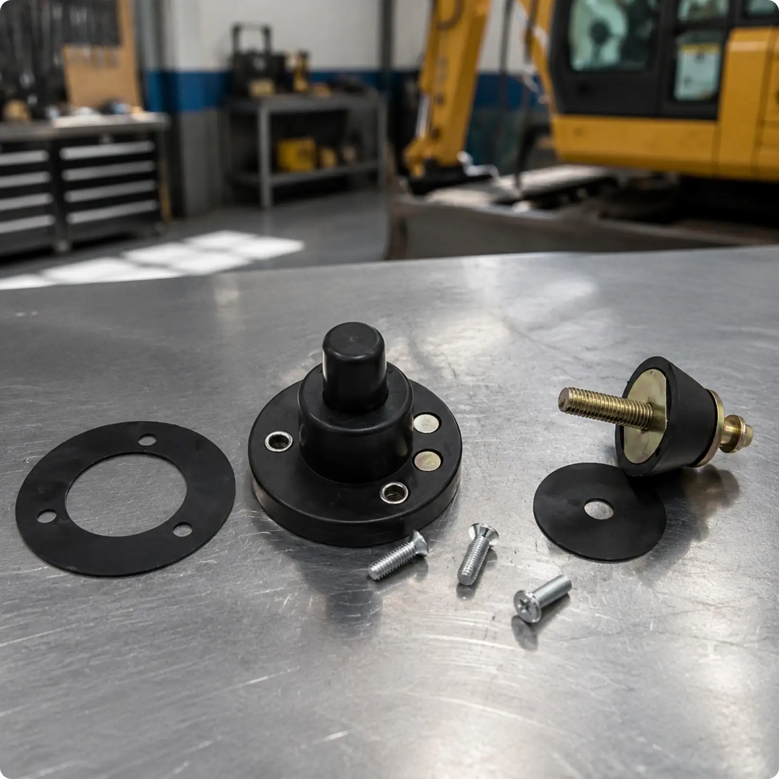Heavy Machinery Door Lock Round Excavator Cab Latch Replacement Kit with Gaskets for Equipment Repair
