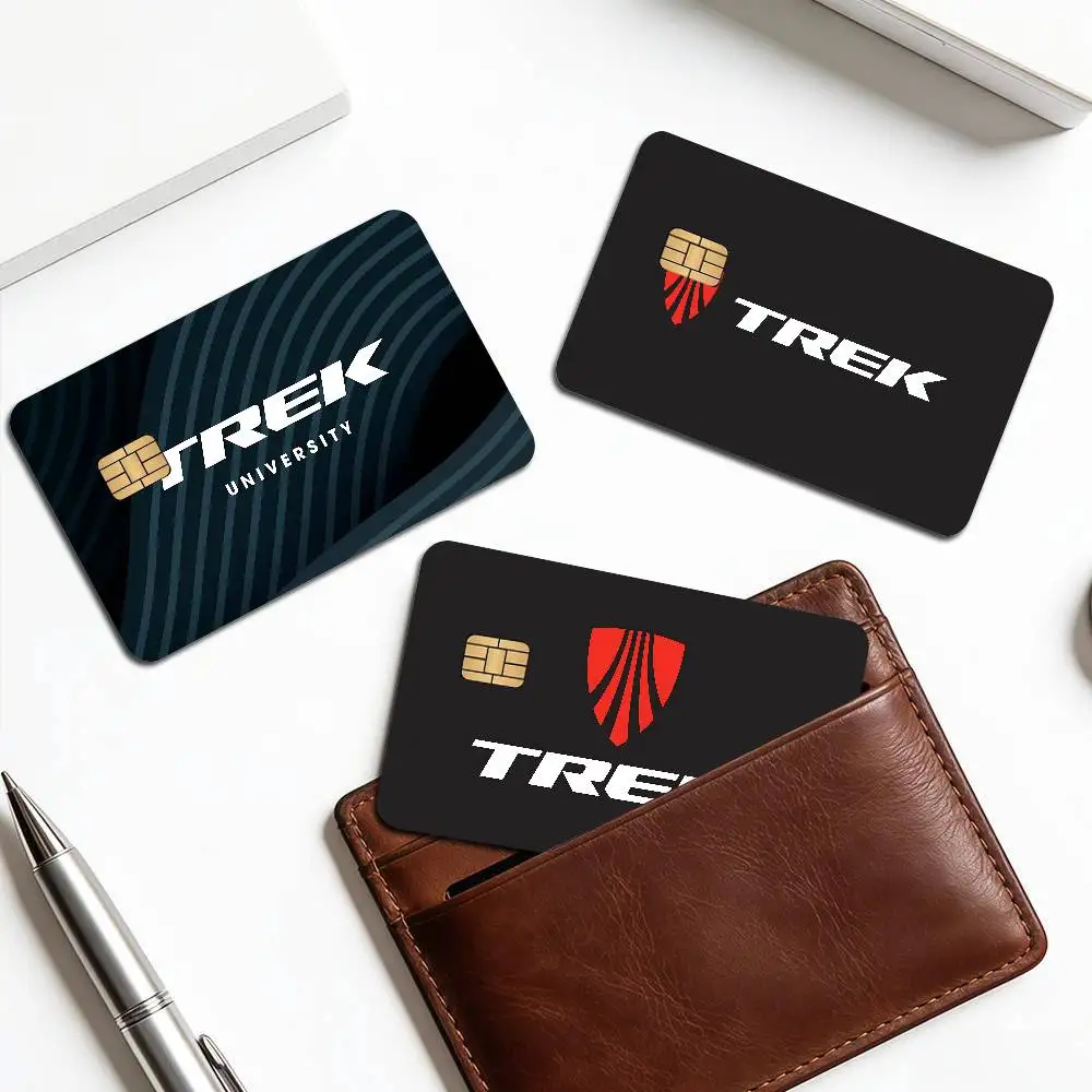 T-Trek Bike Logo Cartoon Credit Card Skin Stickers for Bank Card Bus Metro Card Sticker Waterproof Women Gift