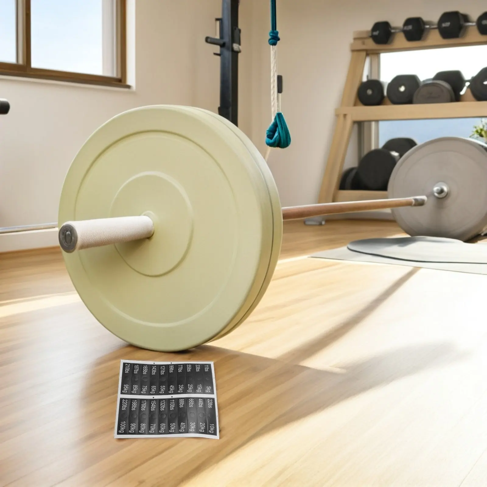

3 Sheets Weight Stack Labels Heavy Duty Self Adhesive Gym Equipment Weight Stickers for Plates Dumbbells Barbells