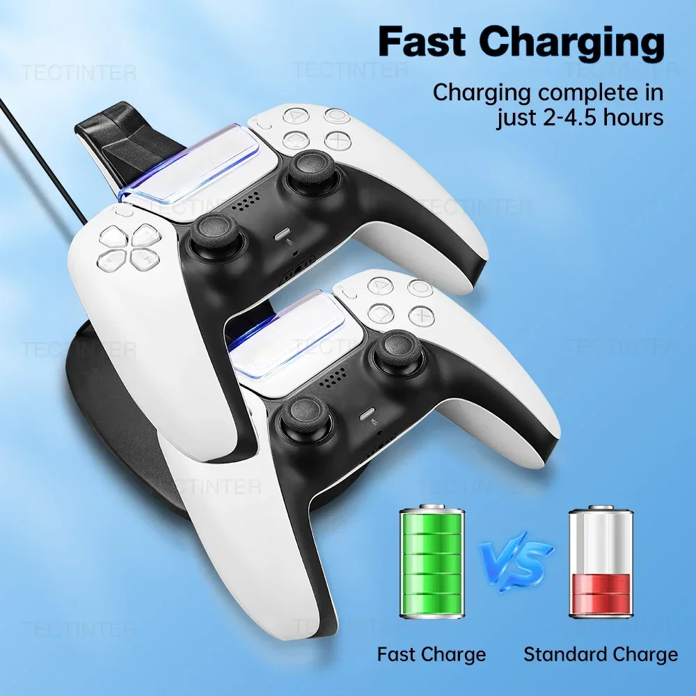 For PS5 Controller Type-C Dual Sense Charging Station Dual Charging Dock Charger Stand for PlayStation 5 Accessories