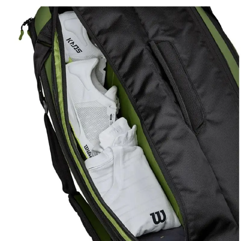 Wilson Blade Super Tour V8 große Kapazität 9er Pack Tennis tasche profession eller grüner Tennis schläger Rucksack mit Schuh fach