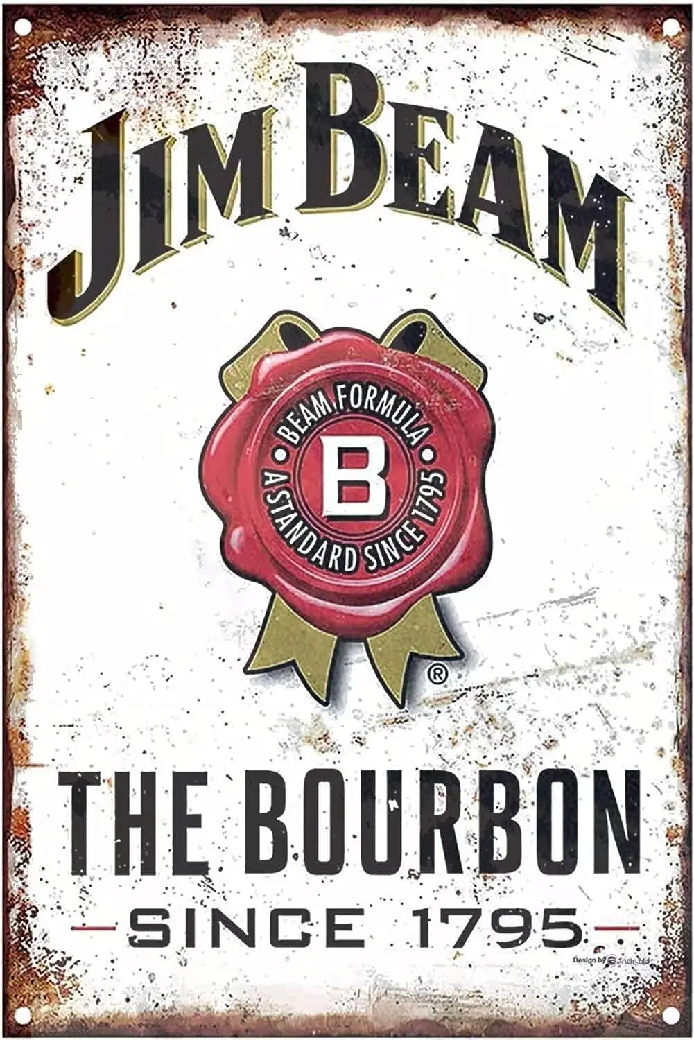 Tin Sign Jim Beam Vintage Retro Metal Poster Home Garage Bar
