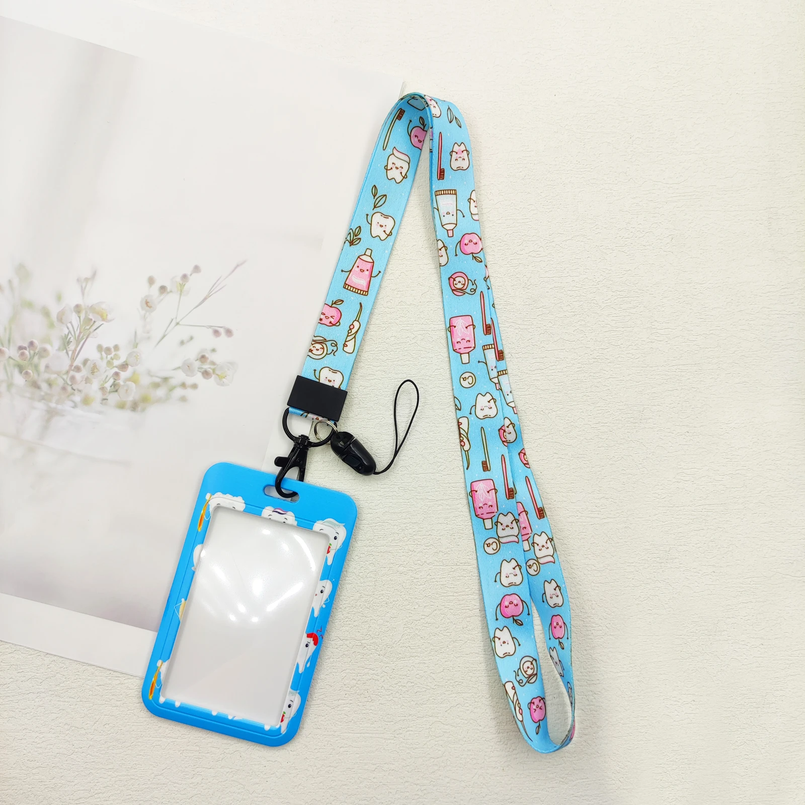 Zahnarzt Lanyard Kartenhalter Schlüsselanhänger Arzt Abzeichen Halter Umhängeband Frauen Lariat Telefon Seil Ausweishalter Zubehör – Detail 9