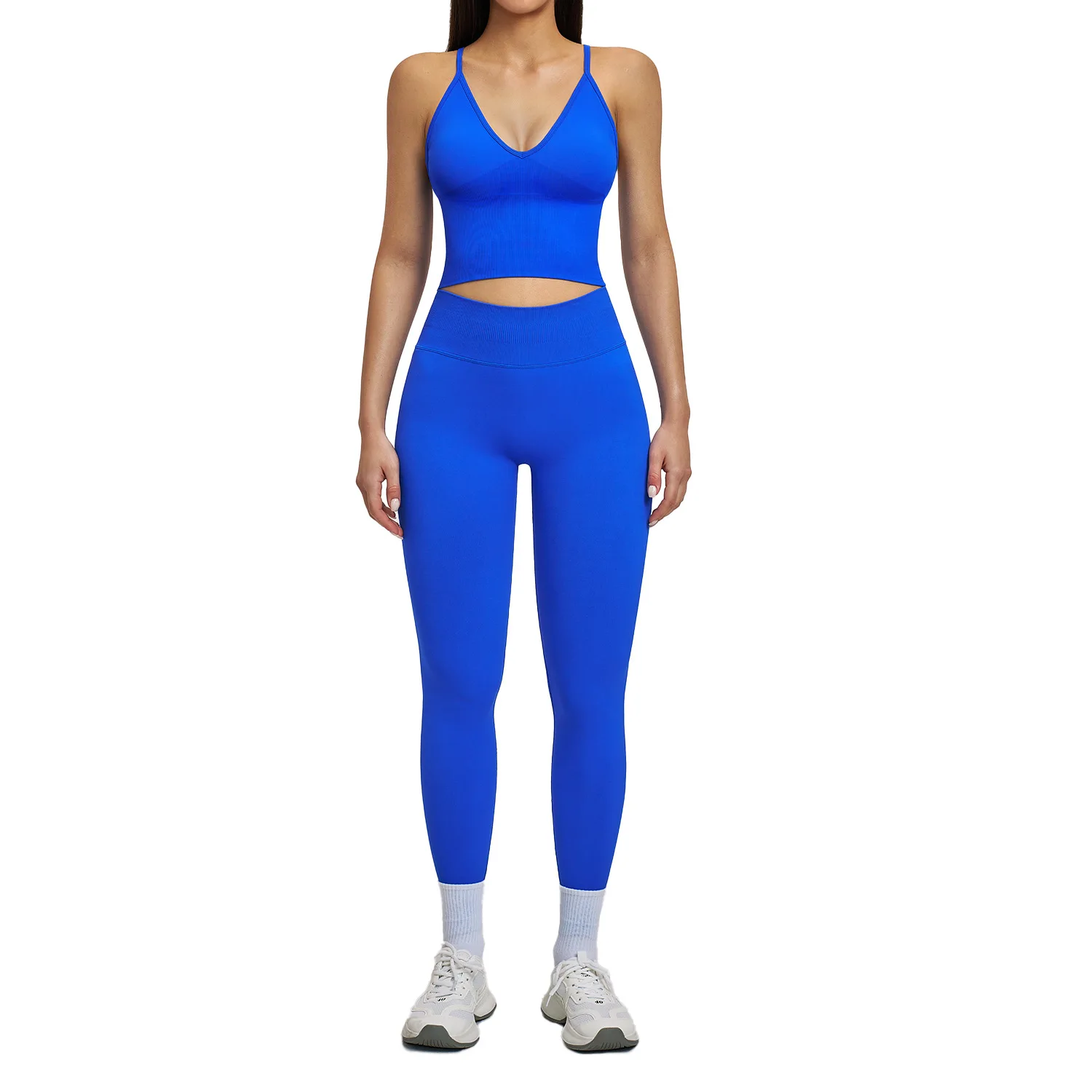 

Maxdutti Seamless Yoga Set, I-shaped Beautiful Back, Tight Fitting Fitness Suit, High Elasticity Running Suit For Women