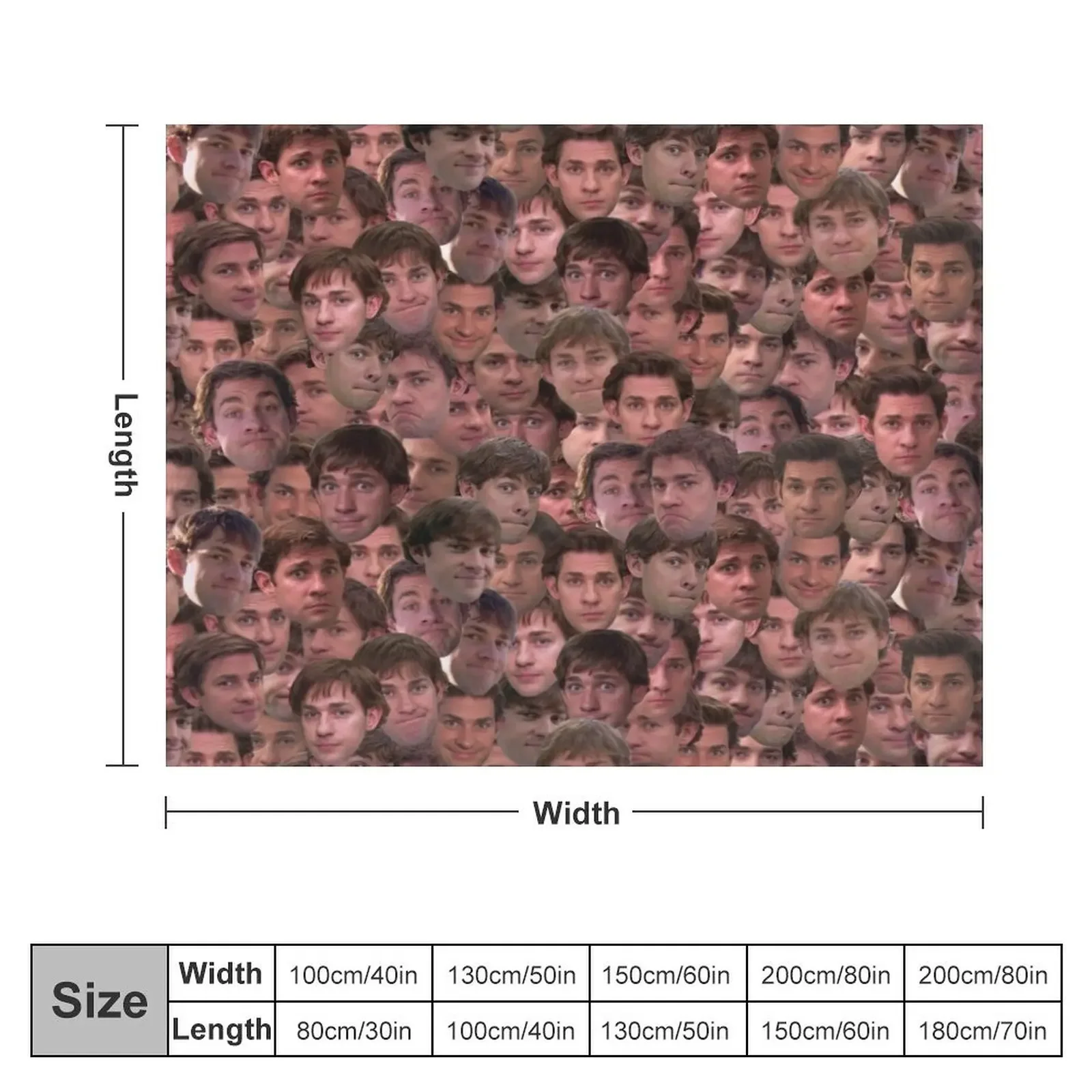 The Many Faces of Jim Halpert - Mashup Throw Blanket Winter beds christmas decoration Hair Blankets