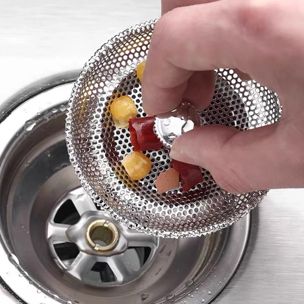 1PC Stainless Steel Sink Plug Cover for Kitchen Sink Strainer Filter Bathroom Sewer Drain Strainer Basin Sink Waste Filter Plug